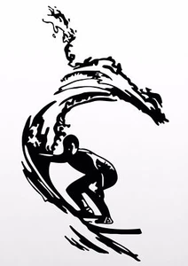 Vinyl Aufkleber Wandsticker Extrem Wassersport Surfen Ozean Strand Welle (ig1685) - Bild 1 von 3