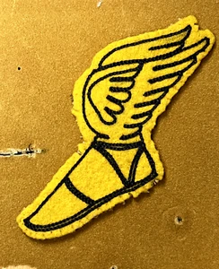 ANFANG 1900er gestickter Goodyear Wingfoot Patch Flügelfuß Vintage Sammlerstück A1 - Bild 1 von 5