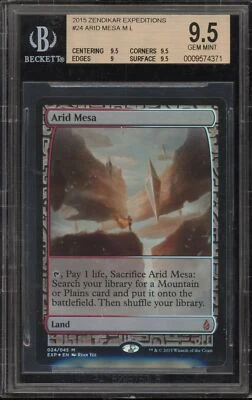 Magic the Gathering MTG Arid Mesa Zendikar Expeditions Foil #24 BGS 9.5 - Image 1 of 2