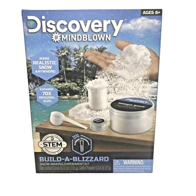 Discovery MINDBLOWN BUILD-A-BLIZZARD SNOW-MAKING EXPERIMENT KIT 6+ ACTIVITY NEW - Image 1 of 2