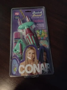 Conair Quick Braid Styling Kit Pink Teal Seilband Vintage 2002 NEU - Bild 1 von 2