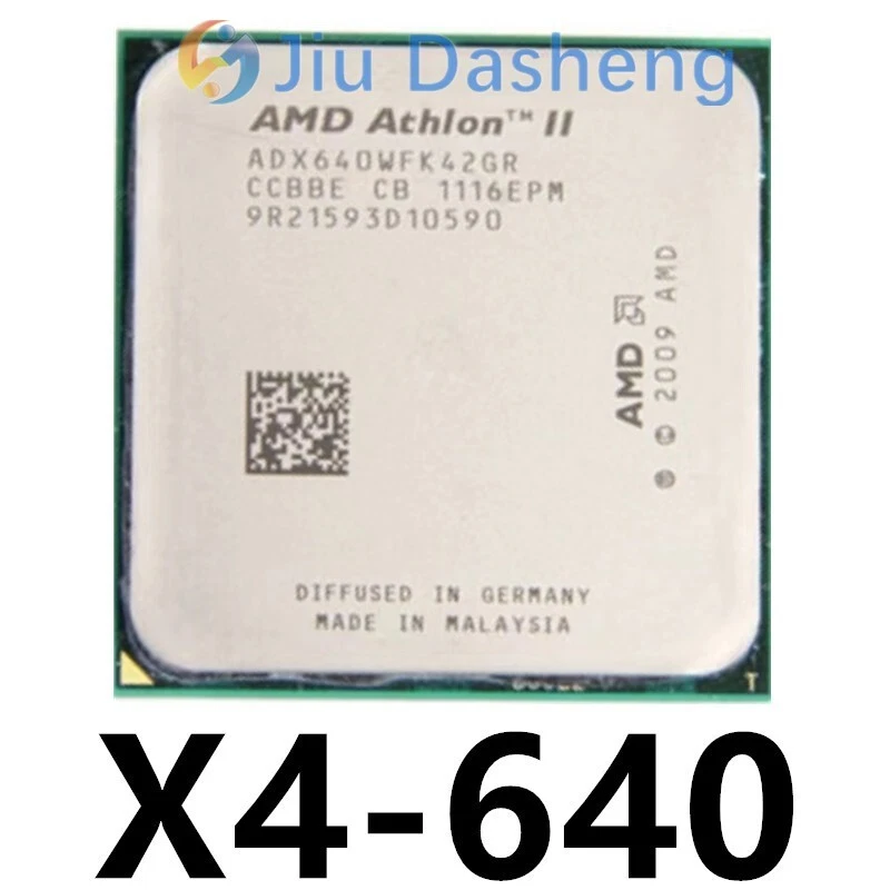 AMD Athlon II X4 640 Quad-Core CPU ADX640WFK42GM 3GHz Socket AM3 Processor 95W - Image 1 of 1