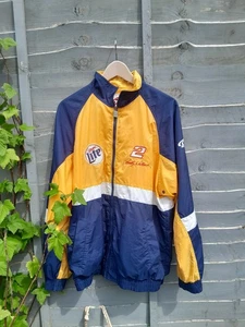 Mens Vintage Chase Authentics Nascar DustyWallace No2 Track Jacket Penske Racing - Picture 1 of 12