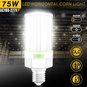 75W LED Corn Bulb Light 4.5K/5K/5.7K E39 Base, Commercial Warehouse Garage Light - Picture 1 of 16