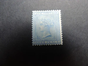 1874-99 Natal 3d blue Crown CC P14 SG68 Mounted Mint - Picture 1 of 2