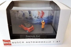 Busch 48968 H0 Automodell Diorama Smart Fortwo 450 Feuerwehr Kiel NEU OVP 1:87 - Bild 1 von 8