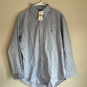 Ralph Lauren Poloshirt Gr. 16 Blau Langarm Polo Baumwolle - Bild 1 von 6