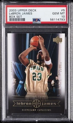 2003 UD LEBRON JAMES BOX SET #5 LEBRON JAMES PSA 10 - Image 1 of 2