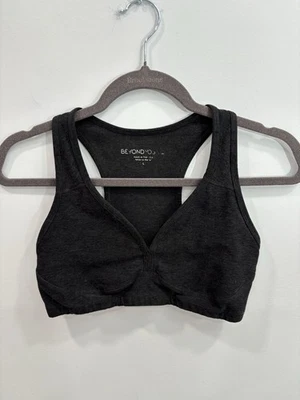 Beyond Yoga Spacedye Lift Your Spirits Bra Large Gray Soft Stretch Activewear - Image 1 of 4