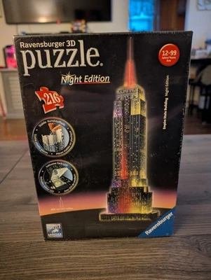 Ravensburger NEW 3D Puzzle Empire State Building Night Edition W/ LED Base - Image 1 of 2