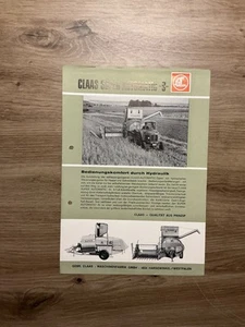 Orig. CLAAS Mähdrescher Prospekt Brochure SCHLÜTER Traktor Schlepper Bulldog E2 - Bild 1 von 2
