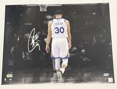 Steph Curry Signed 16x20 Photo PSA Golden State Warriors Autographed - Image 1 of 4
