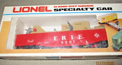 Vintage 1980 Lionel 6-9307 Erie Animated Cop & Hobo Gondola OB AS IS Untested - Image 1 of 4