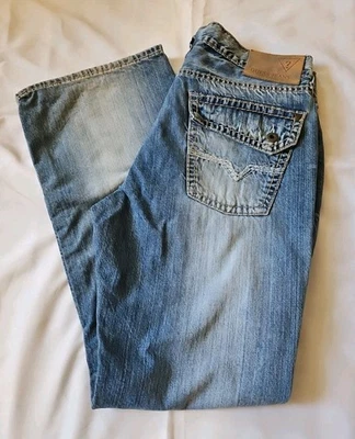Guess Jeans VNTG Y2K Falcon Bota Ajustada Botón Delantero 34/30 Lavado Medio  Foto 1 de 4