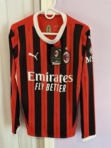 MAGLIA AC MILAN MANICA LUNGA HOME AUTENTICA 2024/25 Tg M 125° Anniversario Nuova con etichette - Foto 1 di 10