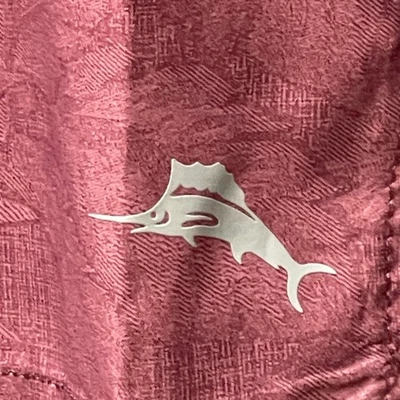 Traje de baño Tommy Bahama para hombre XXLarge nuevo con etiquetas pantalones cortos rojo estampado de palma lino Foto 1 de 4