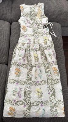 Anthropologie Forever That Girl Drop-Waist Floral Cutout Maxi Dress Size Small - Image 1 of 4