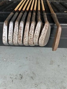 Vintage MATCHING #s Spalding Kro-Lite Robert T. Jones Jr Iron Set 2-9 +putter - Picture 1 of 19