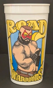 VINTAGE NWA WF GREAT AMERICAN BASH ROAD WARRIORS ANIMAL WRESTLING CUP 1987 RARE - Picture 1 of 6
