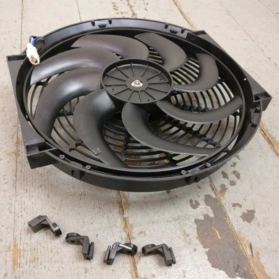 1934 Buick Series 50 14 polegadas ventilador radiador Super Duty gpi preto resfriamento rápido fino - Imagem 1 de 4