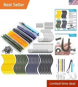 Komplettes 133-teiliges Angelköder Set - Langusten & Würmer für Barsch und Zander - Bild 1 von 9