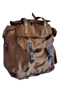 VINTAGE Soviet BAG BACKPACK Hunting Fishing Tourism Cotton USSR Rucksack Abalako - Picture 1 of 24