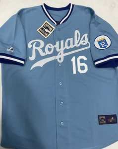 BO JACKSON KANSAS CITY ROYALS THROWBACK BLUE JERSEY PICK SIZE MED-2X MAJESTIC - Picture 1 of 5