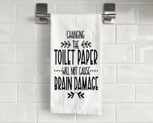 Wickeltoilettenpapier 100 % Baumwolle Mehlsack Geschirrtuch Geschenk Weihnachten BTT009 - Bild 1 von 1