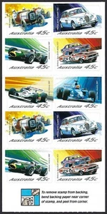 2002 Australia SG# 2181/6 SB150 Motor Racing Centenary P&S booklet philatelic bc - Picture 1 of 3