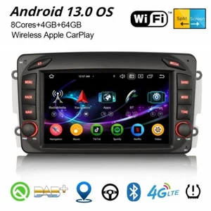 Android 14 DAB+ Autoradio CarPlay 64GB Navi Mercedes C/CLK/G/A Klasse W209 Viano - Bild 1 von 24