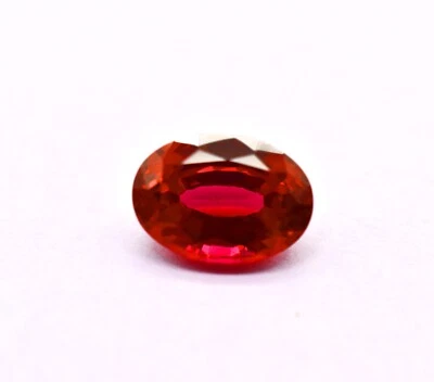 Lab Ruby loose stone 5# color red Corundum stone Oval shape cut Faceted - Image 1 of 4