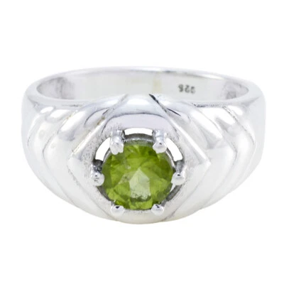 Eternal Emerald Glow 925 Sterling Silber Peridot-Halo-Ring - Bild 1 von 4