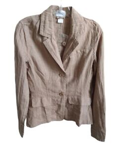 Beige Coats, Jackets & Vests Linen Outer Shell for Women for sale 