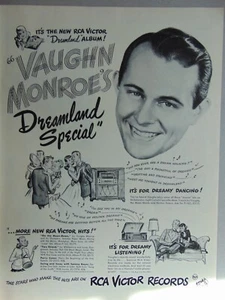 1947 RCA VICTOR RECORDS VAUGHN MONROE vintage art print ad - Picture 1 of 1