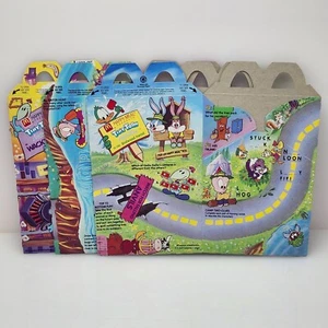VINTAGE 1992 MCDONALD'S TINY TOON ADVENTURES HAPPY MEAL BOXES - LOT OF 3 - Picture 1 of 7