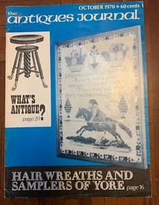 The Antiques Journal, October 1970,Edward Hicks,White Ironstone,Napkin Rings,etc - Foto 1 di 1