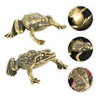 Figurine statue de grenouilles en cuivre fengshui pour la richesse et la prospérité (2 pièces)-
