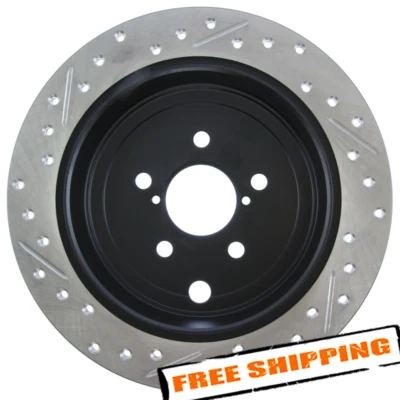Rotor de freno trasero StopTech 127.47029L perforado y ranurado para 13-14 Subaru WRX STI Foto 1 de 4