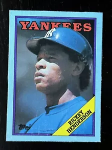 1988 Topps Box Bottom Rickey Henderson #M New York Yankees HOF - Foto 1 di 2