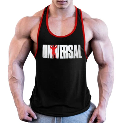 NEW Universal Men Gym Bodybuilding Tank Top Stringer Fitness Shirt VEST - Image 1 of 4