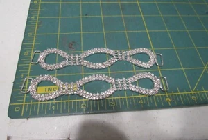 1 fila de conectores de bikini de cristal estrás cadena de metal para decoración de ropa de baño - Imagen 1 de 1