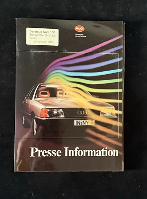 Audi Pressemappe Presse Information 100 (C3) Mappe Werbung 1982 (NEU) S1 - Bild 1 von 4