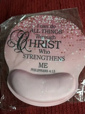 NEW Mouse pad With Wrist Rest Pink/ Black No Slip Backing Computer PC Laptop - Image 1 of 3