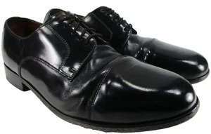 Florshiem Men Cap Toe Oxfords Black Size 10.5 EEE Welted Style 473184 Made India - Picture 1 of 9