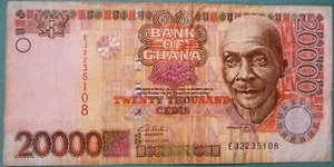 GHANA 20000 20 000 CEDIS NOTE ISSUED 04.08. 2003, P36 b - Picture 1 of 2
