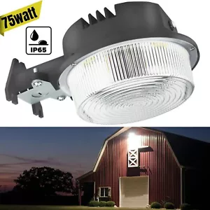 75W Dusk to Dawn LED Outdoor Security Light Photocell IP65 5500K ETL DLC Listed - Picture 1 of 21