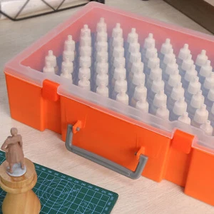 Model Paint Organizer Pigment Bottle Storage Suitcase Holds 88pcs Bottles - Picture 1 of 8