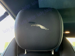 (4pcs) Black Headrest Dashboard badge sticker decal ForJaguarLeaper - Picture 1 of 1