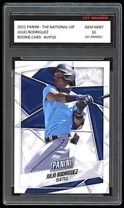 Julio Rodriguez 2021 Panini The National Vip 1st Graded 10 Rookie Card Mariners - Bild 1 von 1