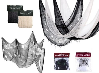 Halloween Scary Decoration Prop Party Spider Web Creepy Hanging Cloth 76 x 240cm